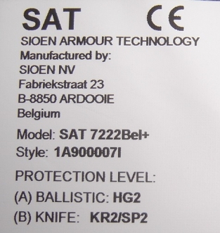 Sirius bullet proof and stab proof vest Overt H01-KR1-SP1